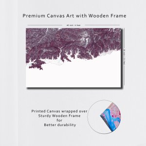 The Melting Terrain - Encroaching Landscapes | Abstract Canvas Art | Wall Art | Painting for Home and Office Decor | Large Size - 48 inch x 30 inch or 4 feet x 2.5 feet | Orientation -Landscape