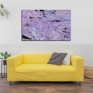 Nature's Canvas - Whitewashed Earth Revealed | Premium Abstract Canvas Art | Wall Art | Painting | Large Size - 48 inch x 30 inch or 4 feet x 2.5 feet | Orientation - Landscape