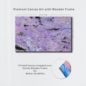 Nature's Canvas - Whitewashed Earth Revealed | Premium Abstract Canvas Art | Wall Art | Painting | Large Size - 48 inch x 30 inch or 4 feet x 2.5 feet | Orientation - Landscape