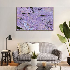 Nature's Canvas - Whitewashed Earth Revealed | Premium Abstract Canvas Art | Wall Art | Painting | Large Size - 48 inch x 30 inch or 4 feet x 2.5 feet | Orientation - Landscape