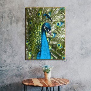 Royal Elegance - The Magnificent Splendor of the Peacock | Wildlife Canvas Art | Wall Art | Painting | Size | 24 inch x 18 inch or 2 feet x 1.5 feet | Orientation - Portrait