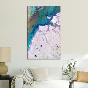 Ethereal Blue Current - Intense River Play | Abstract Canvas Art | Wall Art | Painting for Home and Office Decor | Large Size | 48 inch x 30 inch or 4 feet x 2.5 feet | Orientation -Portrait