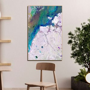 Ethereal Blue Current - Intense River Play | Abstract Canvas Art | Wall Art | Painting for Home and Office Decor | Large Size | 48 inch x 30 inch or 4 feet x 2.5 feet | Orientation -Portrait