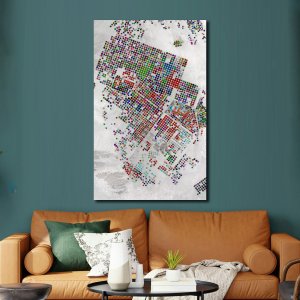 Mirage of Colors | Vibrant Splashes of Color Amidst the Sands | Premium Abstract Canvas Art | Wall Art | Painting | Large Size | 48 inch x 30 inch or 4 feet x 2.5 feet | Orientation - Portrait