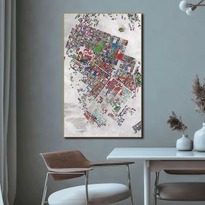 Mirage of Colors | Vibrant Splashes of Color Amidst the Sands | Premium Abstract Canvas Art | Wall Art | Painting | Large Size | 48 inch x 30 inch or 4 feet x 2.5 feet | Orientation - Portrait