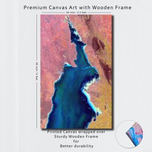 Blushing Pink Shores - Ocean and Coast Reverie - A captivating Art of Colorful Harmony | Premium Abstract Canvas Art | Wall Art | Painting | Large Size | 48 inch x 30 inch or 4 feet x 2.5 feet | Orientation - Landscape