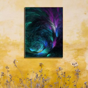 Spectacular Explosion - Fireworks of Colors in an Abstract Celebration of Joy | Premium Canvas Art | Wall Art | Painting | Size - 24 inch x 18 inch or 2 feet x 1.5 feet | Orientation - Portrait