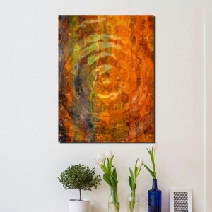 Chromatic Ripples - A Dance of Colors on Water | Captivating Abstract Art | Premium Canvas Art | Wall Art | Painting | Size - 24 inch x 18 inch or 2 feet x 1.5 feet | Orientation - Portrait