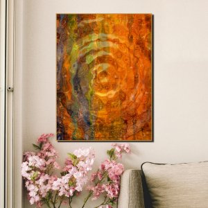 Chromatic Ripples - A Dance of Colors on Water | Captivating Abstract Art | Premium Canvas Art | Wall Art | Painting | Size - 24 inch x 18 inch or 2 feet x 1.5 feet | Orientation - Portrait